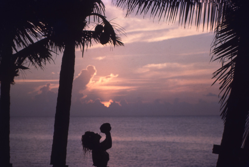 picture of woman drinking coconut water