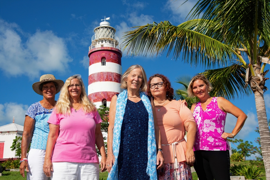 Donald Knowles photogrpahing the Elbow Cay Lighthouse